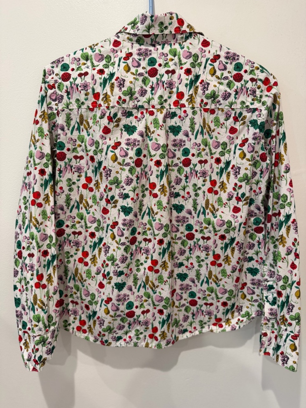 Boden Fruit Floral Print Button Down Shirt Petite US 2 UK 6P Cotton - Picture 3 of 4